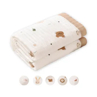 【OhBabyLying】六層紗紗布毯 110X110公分 大尺寸(蓋被/嬰兒包巾/小被被/推車蓋毯/空調毯)