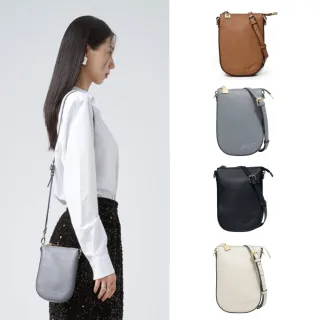 【PEPPER’S】交換禮物 SIGNAL 牛皮刺繡馬鞍手機包 - 迷霧藍/月光灰/咖啡棕/簡約黑(真皮包包 斜背包