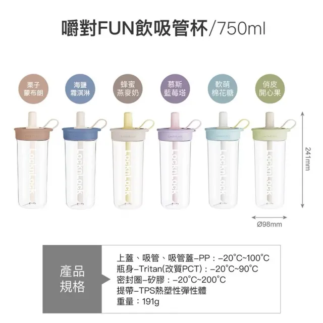 【LocknLock 樂扣樂扣】獨家二入組 官方直營 嚼對FUN飲不鏽鋼杯與Tritan吸管杯(316不鏽鋼/保溫杯/吸管杯)