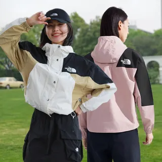 【The North Face 官方旗艦】男女LOGO防風防曬連帽外套/吸濕排汗(多款可選)