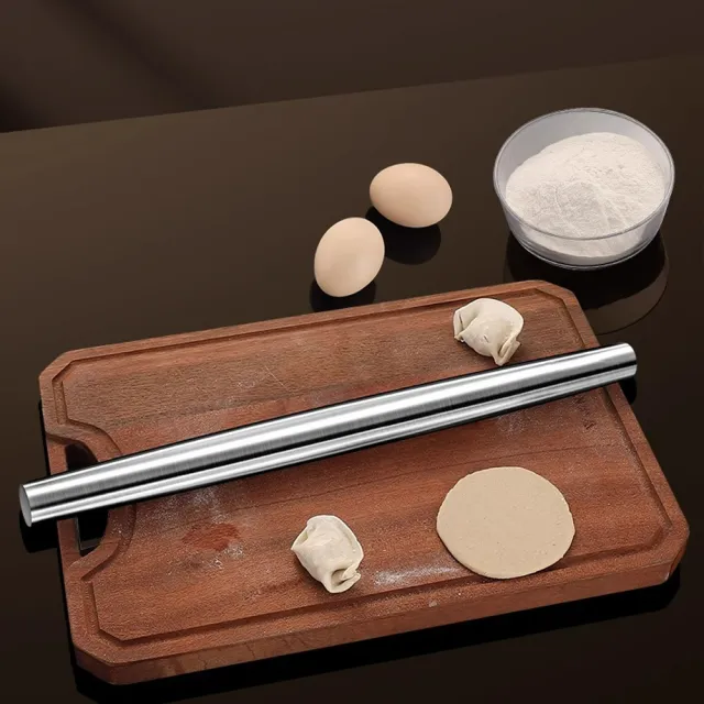 【PUSH!】廚房用品 316不銹鋼桿麵棍 2入不粘防黴餃子皮桿面杖 烘焙桿麵棒(桿麵杖 桿麵棍 D389-2)