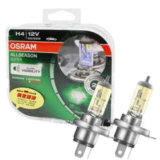 【Osram 歐司朗】超級黃金燈泡 H4 加亮30%汽車燈泡(公司貨)