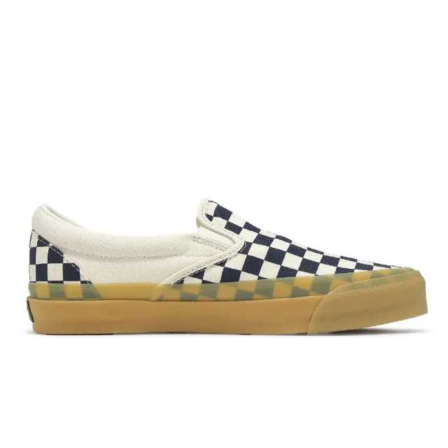 【VANS】休閒鞋 Lx Classic Slip-On 98 男鞋 女鞋 米藍 PREMIUM 棋盤格 懶人鞋(VN000E96GR1)