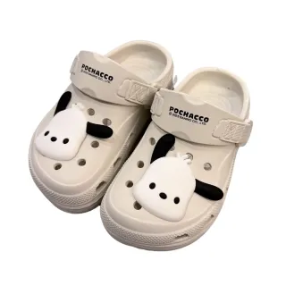 【SANRIO 三麗鷗】帕恰狗立體扣飾洞洞鞋 布希鞋 親子款(超輕量 園丁鞋 中童鞋 防水涼拖鞋)