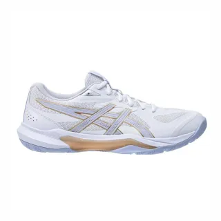 【asics 亞瑟士】GEL-Tactic 13 2E 女 排球鞋 寬楦 穩定 包覆 回彈 白 金(1073A084-102)