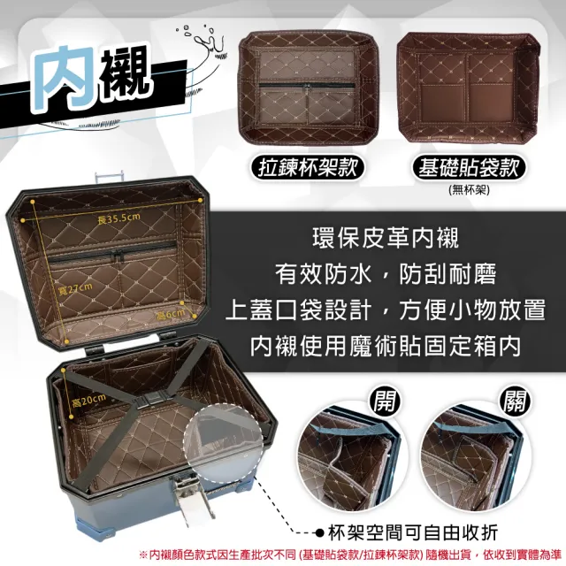 【Astutain】阿斯圖坦 30L 塑合金烤漆車尾箱 機車後箱 機車後備箱 機車置物箱 機車行李箱(黑)