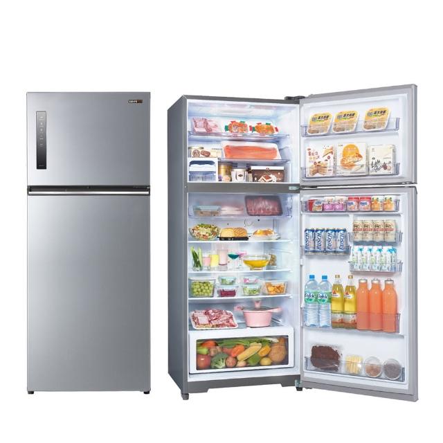 【SAMPO 聲寶】星美滿580公升一級能效極光鈦銅板系列變頻雙門冰箱(SR-C58D-S9)