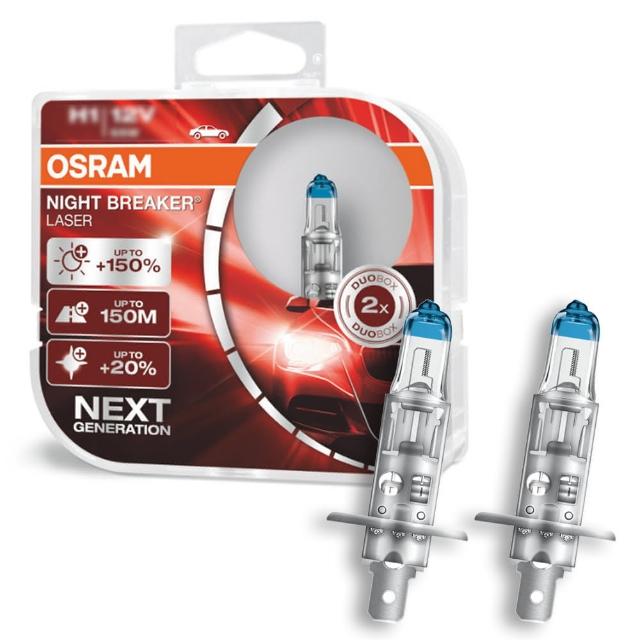 【Osram 歐司朗】耐激光 H1 加亮150%汽車燈泡(公司貨)