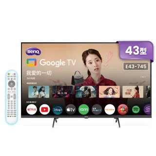 【BenQ】58H快配★43型4K 120Hz DLG低藍光追劇護眼Google TV連網液晶顯示器(E43-745)