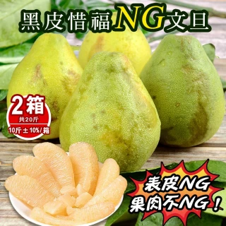 【禾鴻】台南麻豆40年老欉惜福文旦禮盒10斤x2箱(NG文旦_生產追溯+產地團體標章)