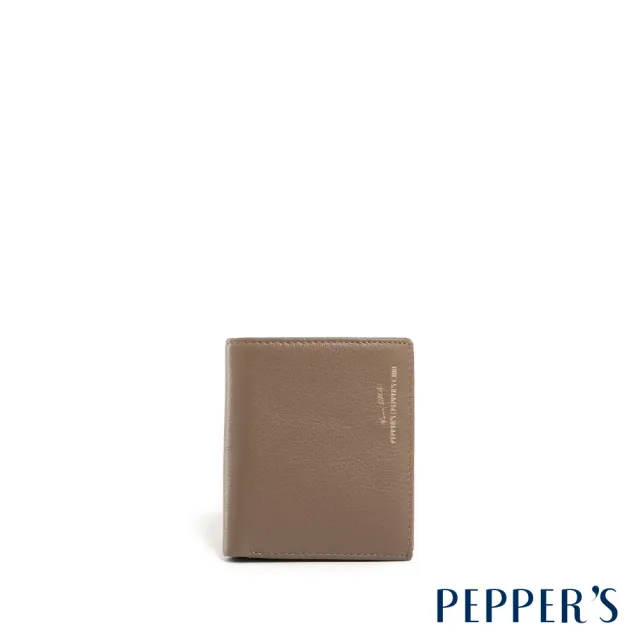 【PEPPER’S】雙11 CUBE 牛皮對折薄短夾 - 摩卡棕/簡約黑(短夾  男夾 女夾 中性包 皮