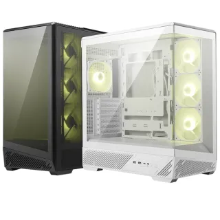【MSI 微星】MAG PANO 130R PZ WHITE電腦機殼(前置USB 20Gbps Type-C/可旋轉式顯卡支架)