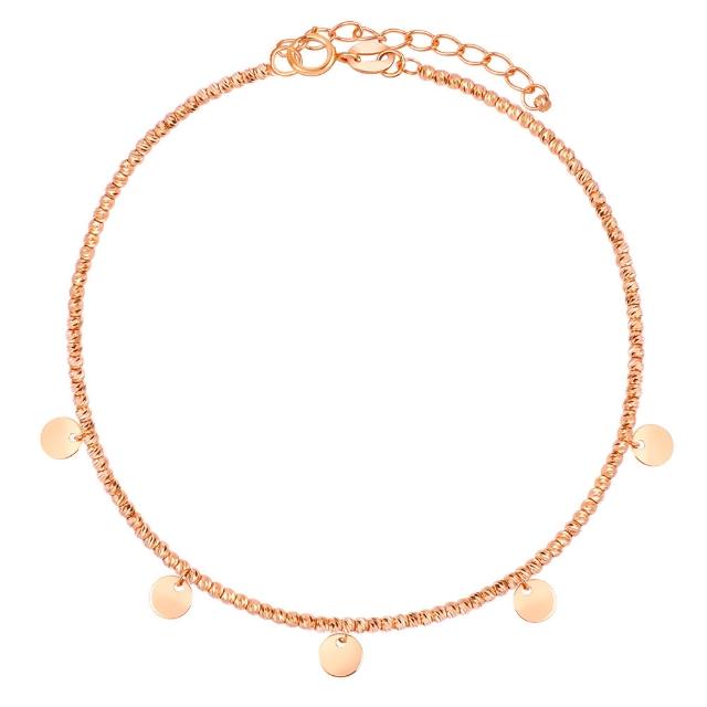 【Just Diamond】鎮金店 鈴光漫舞 18K玫瑰金手鍊(網路限定)