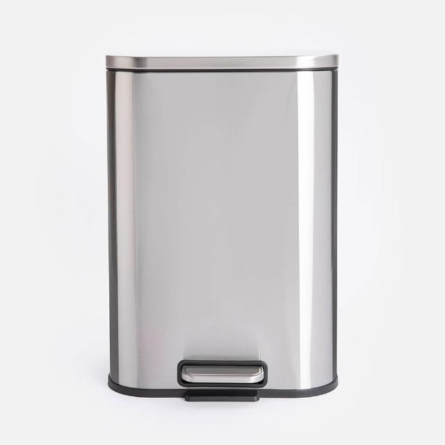 【特力屋】伊登緩降垃圾桶 12L 不鏽鋼