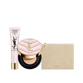 【YSL】官方直營 超模光感無瑕底妝組(粉氣墊12g +妝前乳40ml)