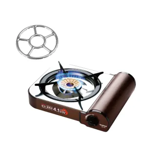 【Iwatani 岩谷】超強火磁式瓦斯爐-4.1kW-搭贈不鏽鋼小鍋用爐架1入(ZA-41+KA-001)