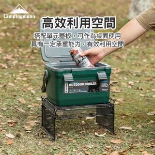 【Campingmoon 柯曼】柯曼 IGT 折疊網箱 CK-23BK(收納籃 置物籃 摺疊籃 瀝水籃 金屬折疊網箱 IGT一單位)