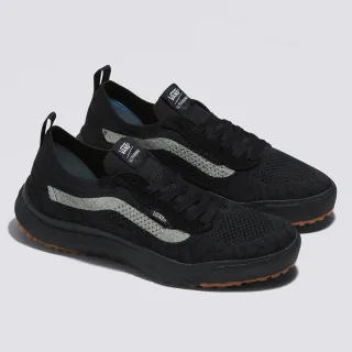 【VANS 官方旗艦】UltraRange VR3 全黑配白色條紋滑板鞋/休閒鞋