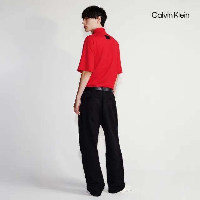 【CALVIN KLEIN】官方旗艦館 CK 1/4 拉鏈開襟 Polo 衫_紅色