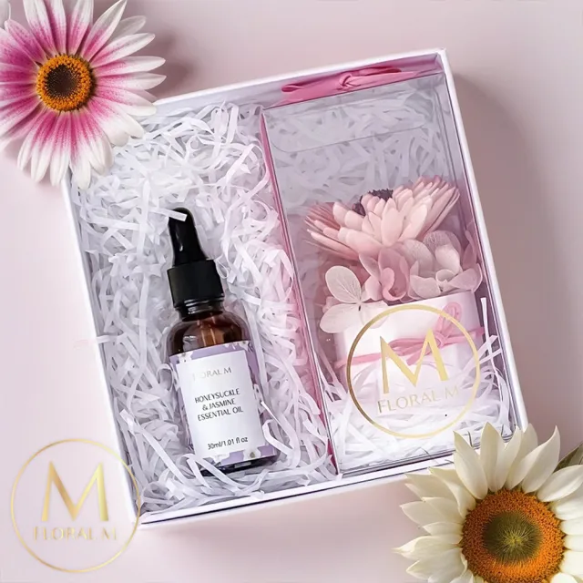 【Floral M】盛夏向日葵香氛擴香花禮盒(向日葵擴香花束/香氛擴香禮盒/向日葵禮物/花束香氛禮盒)