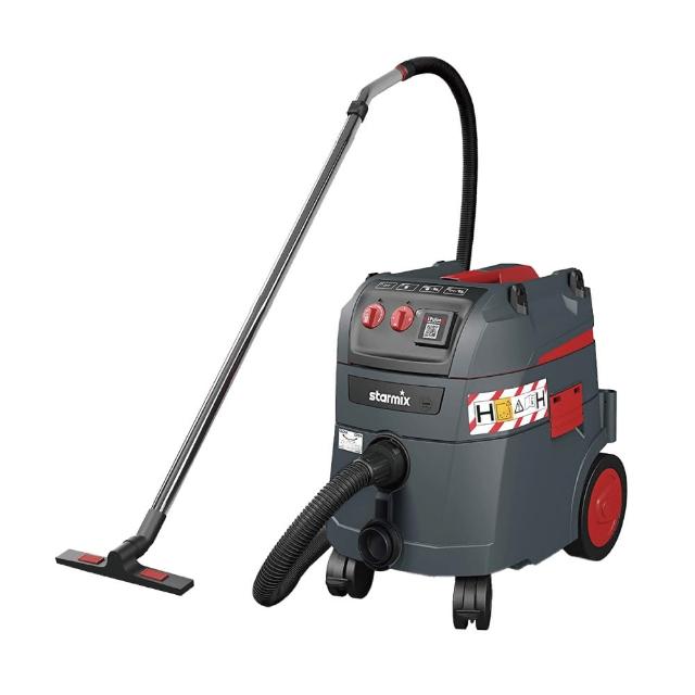 Starmix 吸特樂 ISP H-1435 是一款強力有線筒式吸塵器,配備有刷馬達與一般濾網,重量9kg以上,適合乾濕兩用清潔。適用於木材、鋼材、石材、床墊、大理石、磁磚、長毛/短毛地毯、強化地板、木地板、深色地板、油布、貼皮等多種材質,不限使用場景。低噪音設計僅61-70dB,舒適靜音操作。整機保固3年(36個月,不含人為因素、外力損壞及配件)。配件包含PE塑膠袋、抗靜電吸塵軟管組、延伸管、調風把手、卡扣式刷條頭、地板吸塵刷條(附輪)、電動工具用圓錐吸嘴(外徑25.5-38mm)及縫隙除塵尖吸嘴,完美搭配電動工具使用,提升清潔效率,是專業工地及家居吸塵的最佳選擇。 Starmix 吸特樂 ISP H-1435 乾濕兩用筒式吸塵器 有線低噪音61-70dB 適用木材鋼材石材床墊地毯地板 3年保固電動工具配件齊全