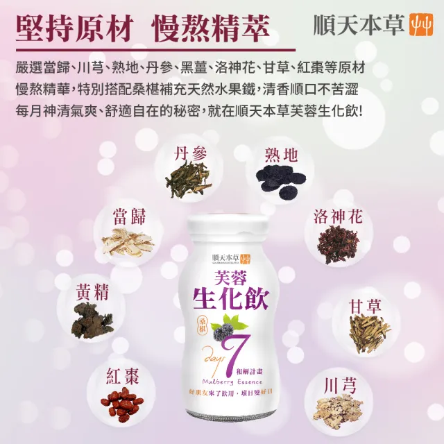 【順天本草】芙蓉生化飲16瓶組(4瓶/盒X4盒)