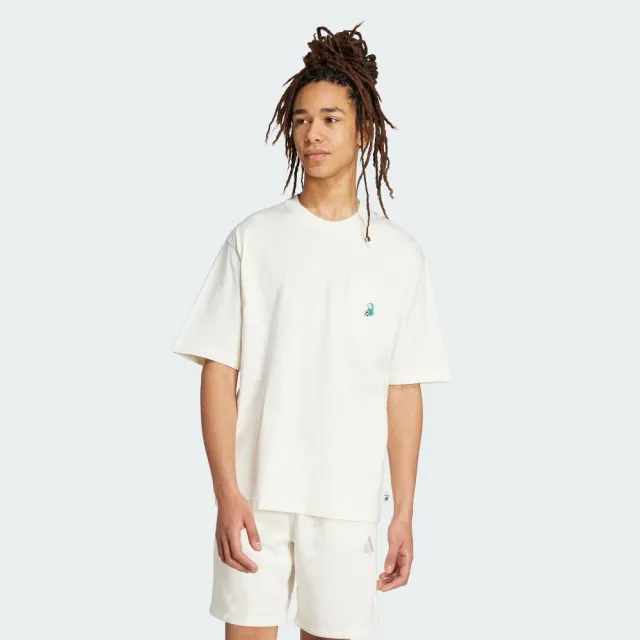 【adidas 愛迪達】短袖上衣 男 訓練 慢跑 亞規 M DOG FTBALL T 米白 JL9234(S3108)