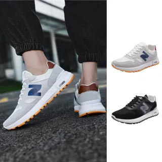 【J&H collection】彈性網布面透氣休閒鞋 慢跑鞋 運動鞋(黑色／灰色)