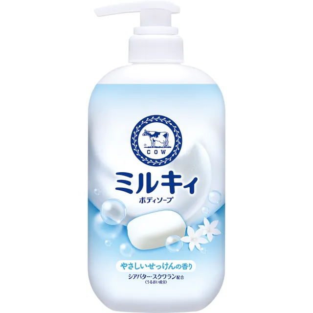 【日本牛乳石鹼】牛乳精華沐浴乳500mlx3入(乳木果油/角鯊烷/玫瑰花香/柚子果香/清新皂香)
