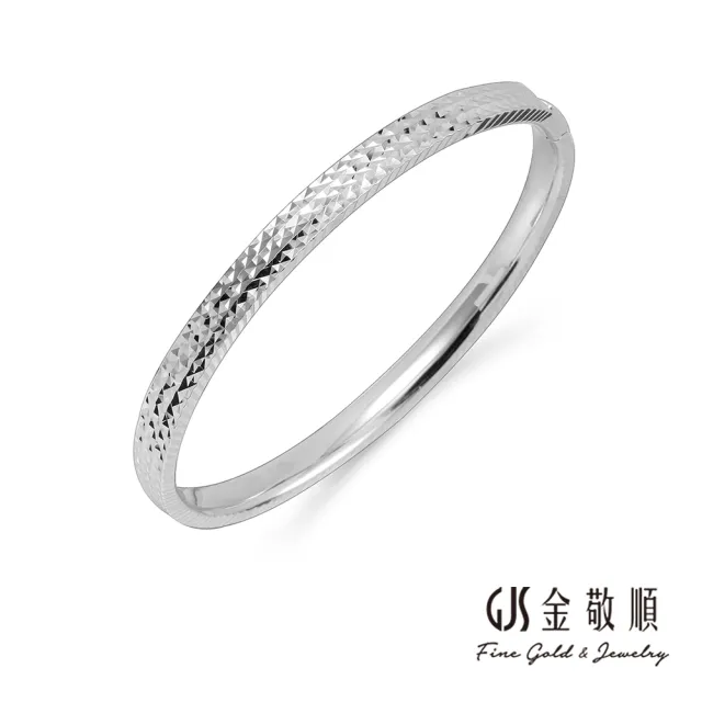 【GJS 金敬順】鉑金PT950 鉑金手環 鑽刻波光(鉑金重:4.34錢+-0.03錢)