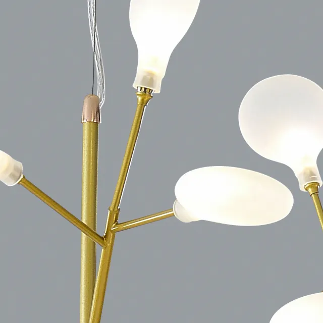 【大巨光】現代風LED-G4 1.5Wx36 吊燈-中(BN-1191 螢火蟲、玻璃、烤金 －都拉斯)
