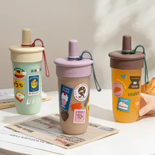 【Oolab 良杯製所】豆沙吸管杯 木登合作款800ml(3色任選/隨行杯/輕巧杯/豆沙杯)