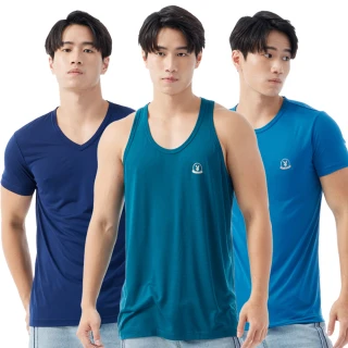 【PLAYBOY】3件組莫代爾零著感男背心上衣(運動 健身 慢跑/日本窩流枋莫代爾)