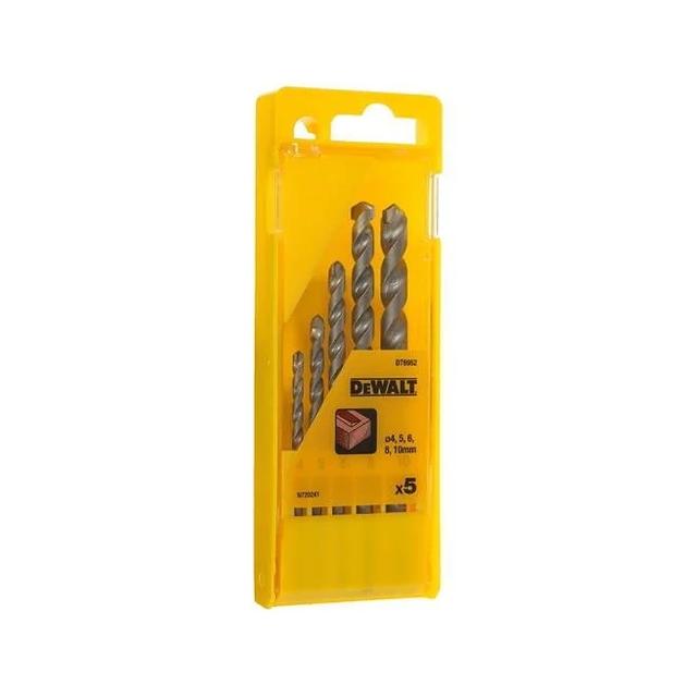 【DEWALT 得偉】德國製 直柄石材水泥鑽頭  五支裝(DT6952-QZ)
