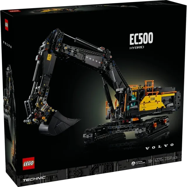 【LEGO 樂高】科技系列 42215 Volvo EC500 Hybrid 挖掘機(工程玩具 STEAM教育 居家擺設 積木)