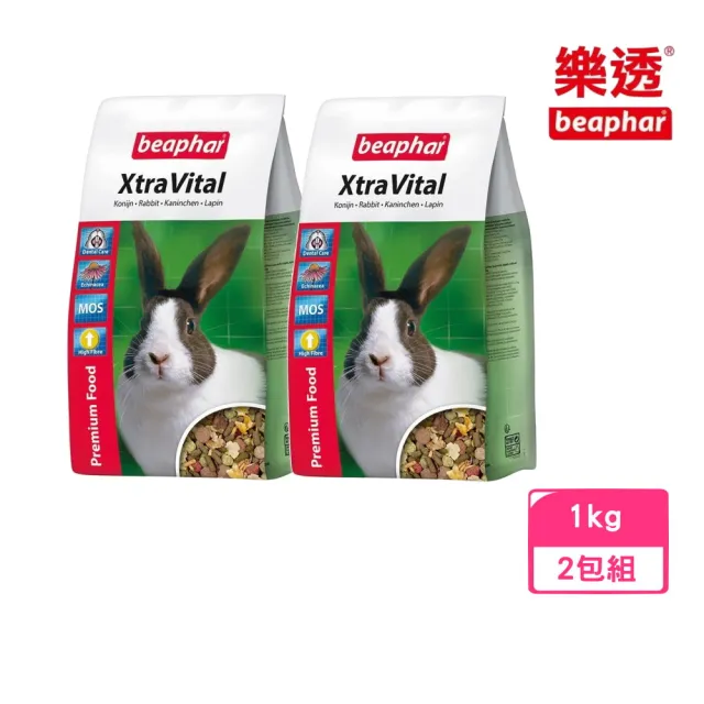 【Beaphar 樂透】超級活力成兔飼料 1kg*2包組