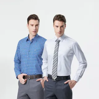 【pierre cardin 皮爾卡登】男襯衫 商務通勤舒適透氣易燙抗皺長袖襯衫(6款任選)