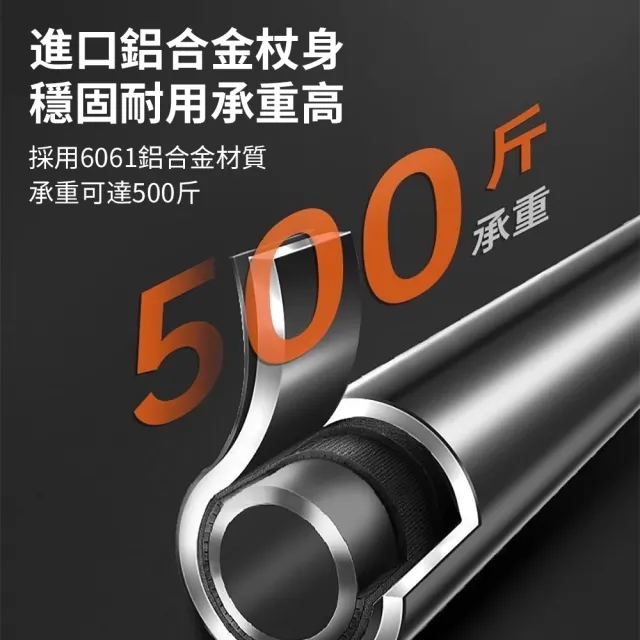 【穩行】高承重防滑四腳拐杖 十檔高度可調老人杖 加固鋁合金伸縮枴杖 輕便手杖 帶燈老人拐杖 助力杖