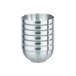 【PERFECT 理想】極緻316雙層碗10cm 6入無蓋(台灣製造)