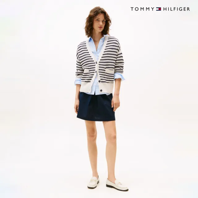 【TOMMY HILFIGER】官方旗艦館棉麻裙裝_藍色