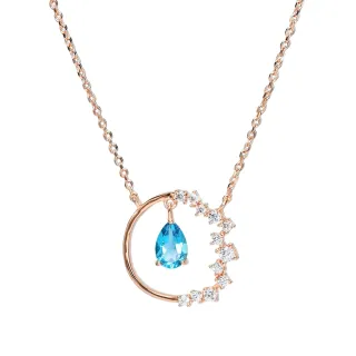 【幸福珠寶】Valentines盛夏星空｜水滴設計托帕石晶垂墜項鍊(6*9mm頂級托帕石)