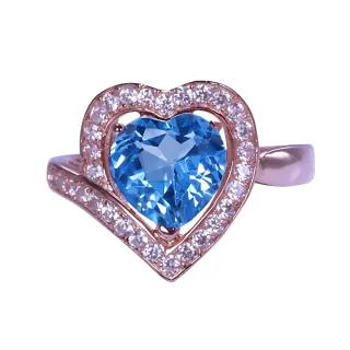 【幸福珠寶】新年快樂 托帕石 戒指(8mm珠寶級托帕石 典藏推薦款)