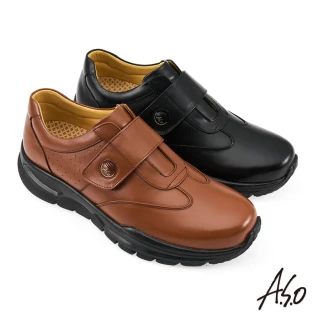 【A.S.O 阿瘦集團】A.S.O 活氧氣墊系列-黏帶健康氣墊鞋(男鞋_2色任選)