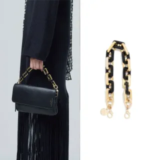 【PEPPER’S】交換禮物 CUBE 壓克力鐵鍊手腕掛飾 - 簡約黑(掛飾 手腕鍊 配件 背帶)