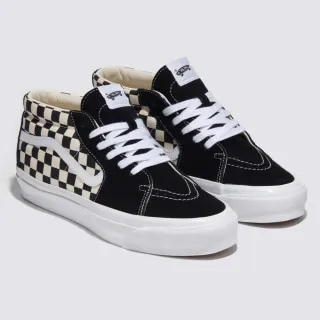 【VANS 官方旗艦】Premium Sk8-Mid Reissue 83 黑白棋盤格滑板鞋/休閒鞋