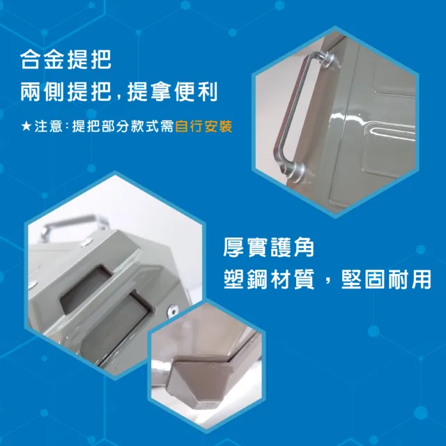【Astutain】阿斯圖坦 45L 塑合金烤漆車尾箱 機車後箱 機車後備箱 機車置物箱 機車行李箱(水色藍)