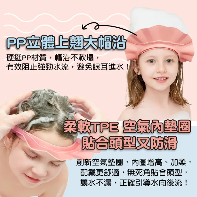 【PeNi 培婗】可調節氣墊款嬰幼兒寶寶沐浴洗髮帽(洗頭帽 洗髮帽 嬰兒沐浴 兒童沐浴 寶寶沐浴)