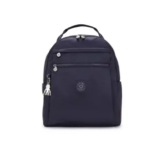 【KIPLING官方旗艦館】沉穩藍多袋實用後背包-MICAH