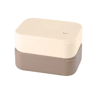 【LocknLock 樂扣樂扣】超值二入組 官方直營 方方矽膠分隔便當盒 900ml(兩色任選/分隔保鮮盒/便當盒)