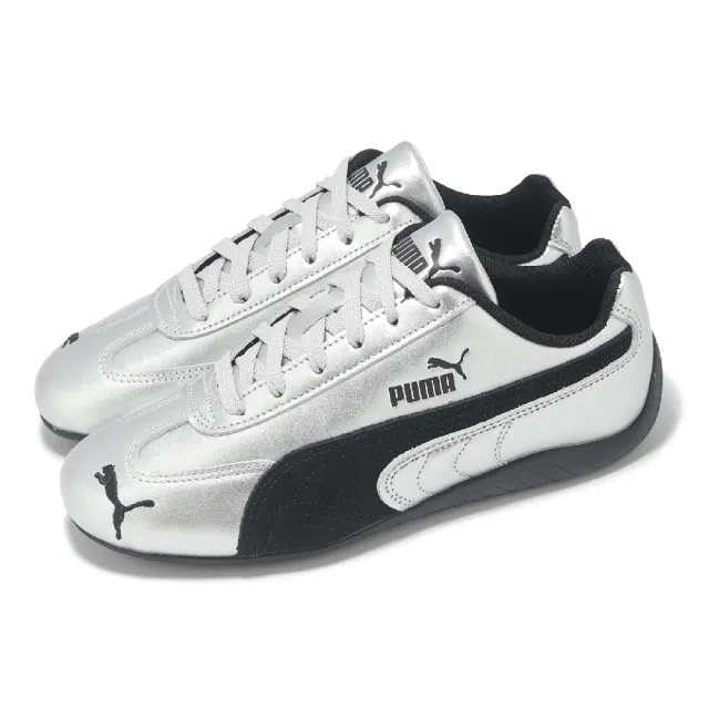 【PUMA】休閒鞋 Speedcat Metallic 男鞋 女鞋 銀 黑 皮革 賽車鞋 ROSE同款(403689-01)